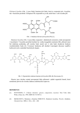 Fulvinové kyseliny (Obr. 1) jsou frakcí huminových látek, která