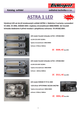 LED set ASTRA 1 - Elektroprof světelná technika sro