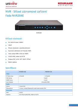 NVR - Síťové záznamové zařízení řada NVR204E