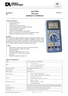 ESC2030 Procesní multimetr a kalibrátor