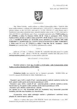 Č.j.: 110 Ex 6272/11-481 Sp.zn. zást. opr.
