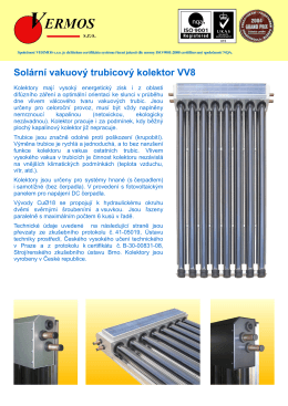 Solární vakuový trubicový kolektor VV8