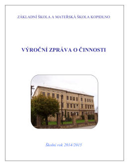 Výroční zprávu 14-15 - Základní Škola Kopidlno