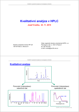 Kvalitativní analýza v HPLC - muj