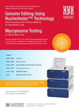 Genome Editing Using Nucleofector™ Technology Mycoplasma