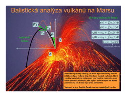 Balistická analýza vulkánů na Marsu