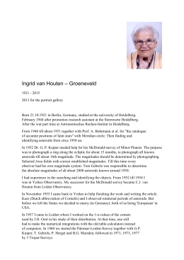 Ingrid van Houten – Groeneveld - Astronomische Gesellschaft eV