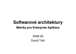 Softwarové architektury Metriky pro Enterprise Aplikace - OI-Wiki