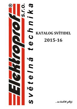 katalog 2015-16 - Elektroprof světelná technika sro