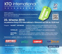 23. března 2015 - KTO International