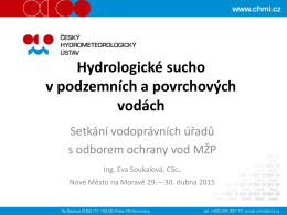 Hydrologické sucho v podzemních a povrchových vodách