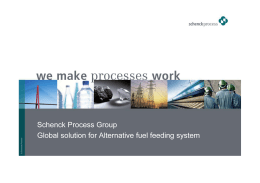 Schenck Process Group Global solution for Alternative fuel feeding