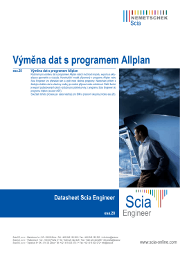 Výměna dat s programem Allplan