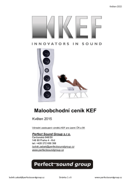 Maloobchodní ceník KEF - Web