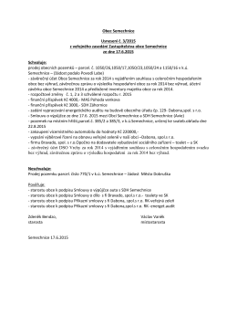 Usnesení zastupitelstva obce č. 3 17.6. 2015