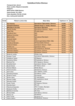 Okresní kolo - DDM Olomouc