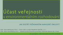 Účast veřejnosti - Ústav státu a práva AV ČR