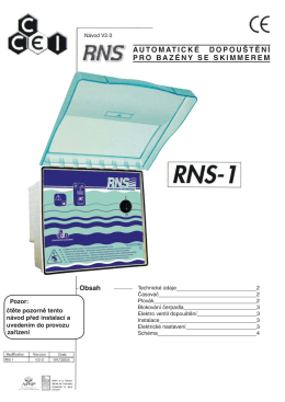 RNS-1 Regulátor hladiny s miniplovákem »196kB