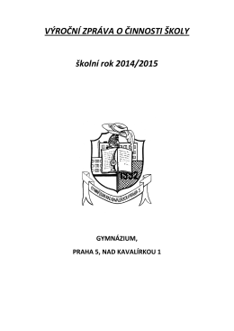 Výroční zpráva o činnosti školy 2014-15