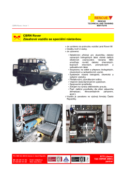 CBRN Rover Zásahové vozidlo se speciální nástavbou