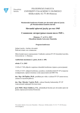 Mezinárodní konference Komise pro slovanské spisovné jazyky