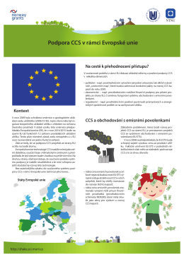 Podpora CCS v rámci Evropské unie