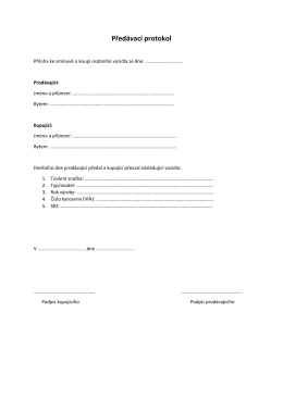 Předávací protokol – v pdf - Auto