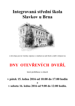 Integrovaná střední škola , Slavkov u Brna, Tyršova 479