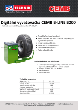 Digitální vyvažovačka CEMB B-LINE B200