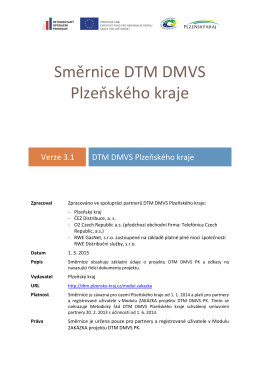 Směrnice DTM DMVS Plzeňského kraje
