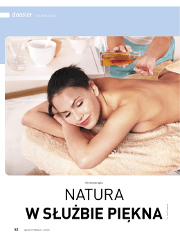 Beauty Forum nr 1, 2015 ” Aromaterapia zabiegi ujędrniające