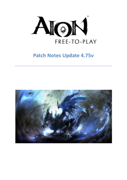 Patch Notes Update 4.75v