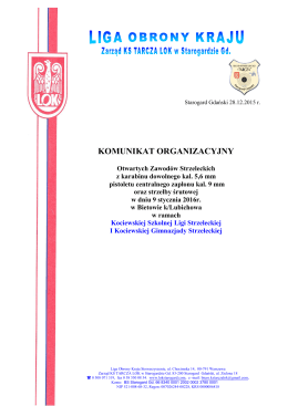 Komunikat organizacyjny z trap i ipsc - 09-01-2016