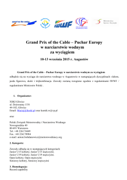 Grand Prix of the Cable – Puchar Europy w narciarstwie wodnym za