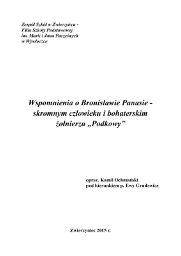 Wspomnienia o Bronisławie Panasie - skromnym