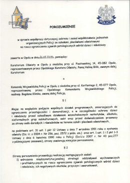 POROZUMIENIE - Kuratorium Oświaty w Opolu