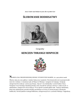 Thrangu Rinpocze - Slubowanie bodhisatwy