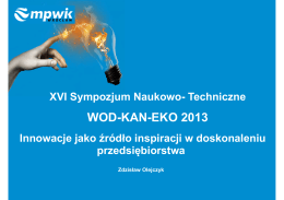 WOD-KAN-EKO 2013 - Kierunek Wod-Kan