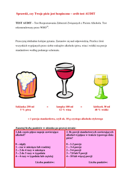 Sprawdź, czy Twoje picie jest bezpieczne – zrób test AUDIT