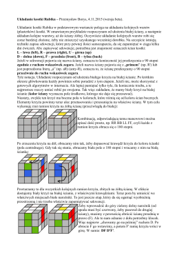 Układanie kostki Rubika – Przemysław Borys, 4.11.2015 (wersja