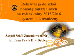 Procedury elektronicznej rekrutacji na rok szkolny 2015-2016