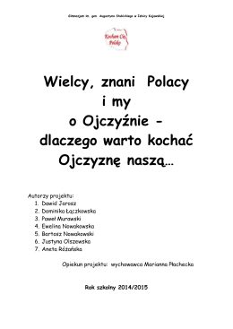 Wielcy... - Gimnazjum im. A. Słubickiego w Izbicy Kujawskiej