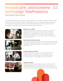 Innowacyjne zastosowania technologii TelePresence