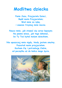 Modlitwa dziecka - Przedszkole Rodziny w Mławie