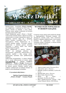 „Wieści z Dwójki” - Samorządowa Szkoła Podstawowa nr 2 w Iławie