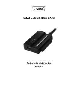 Kabel USB 3.0 IDE i SATA Podręcznik użytkownika