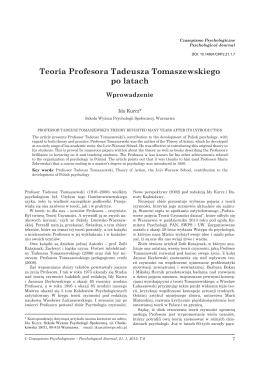 Pobierz pełny tekst - Czasopismo Psychologiczne