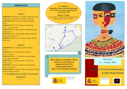 PROGRAM X Konkurs Teatrów Szkolnych w Języku Hiszpańskim