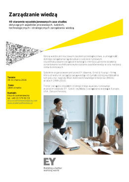 Zarządzanie wiedzą - Ernst & Young Academy of Business