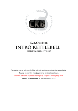 Pakiet startowy_INTRO - Centrum Kettlebell Polska